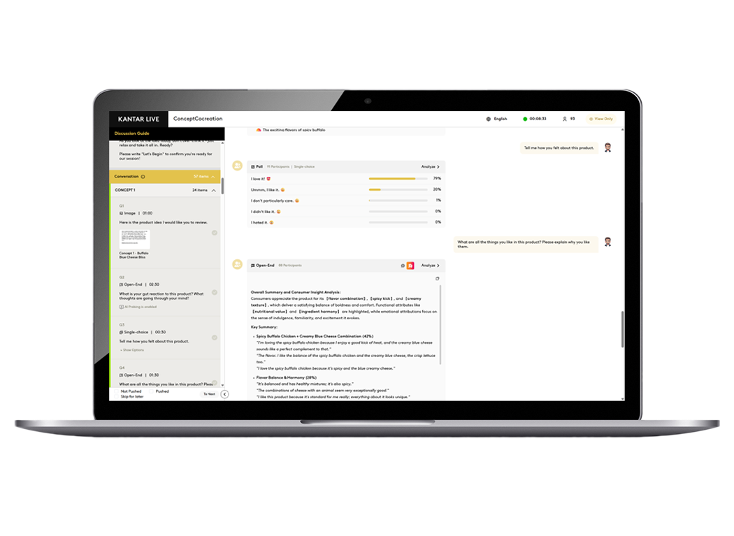 Kantar’s qualitative practice spans live research, cultural analysis, co-creation, and workshops