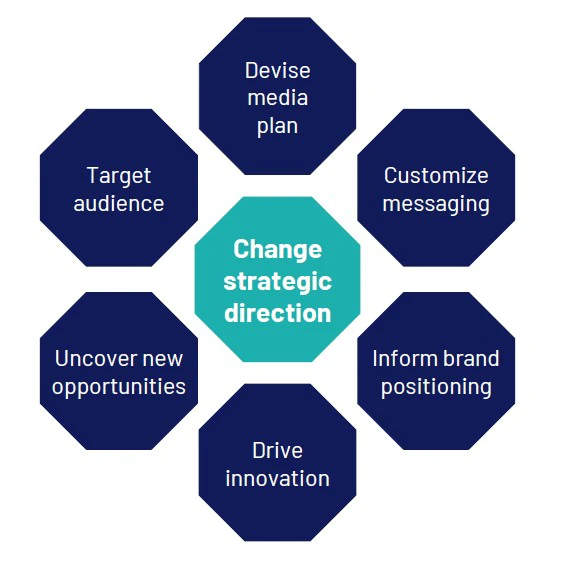 Ipsos maps segmentation into media, messaging, positioning, innovation, targeting, and changes in strategic direction